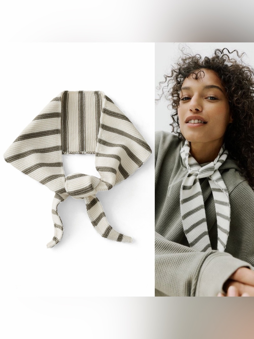 Haven Well Within Organic Cotton Stripe Slim Neckerchief